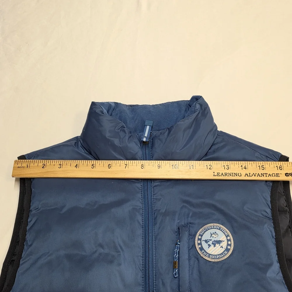 Coastal Prep Southern Tide Down Vest Men S Blue Nylon Goose Down Zip Jacket